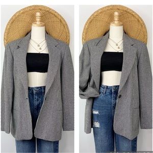 VINTAGE Tweed Wool Blazer | Dark Academia